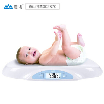 香山 婴儿秤 电子秤 体重秤 母婴秤 宝宝成长秤 高清LCD 礼盒装 ER7220 （蓝色）