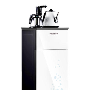 奔腾 POVOS 茶吧机家用下置型桶装水吧 全自动上水 速热智能控温 小型立式温热型多功能饮水机白色CBJ-BT01A