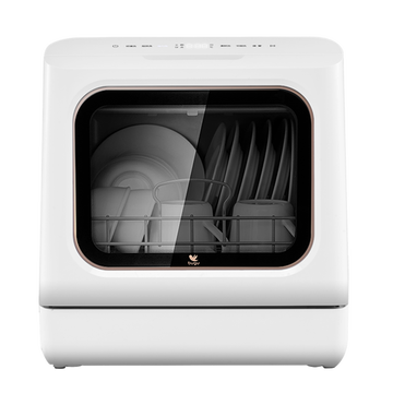 布谷（BUGU）美的集团 洗碗机台式家用6套免安装洗碗机独立式智能全自动智能烘干果蔬洗DC01N