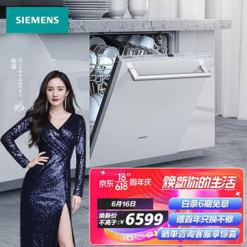 西门子(SIEMENS) 12套大容量 嵌入式除洗碗机家用 双重烘干 高温洗涤 SJ634X00JC（含白色门板）
