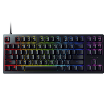 雷蛇 Razer 猎魂光蛛竞技版 线性光轴 机械键盘 有线键盘 游戏键盘 87键 RGB幻彩 电竞 黑色