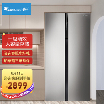 小天鹅（LittleSwan）520升对开门冰箱 一级能效 变频风冷无霜 BCD-520WKPZL
