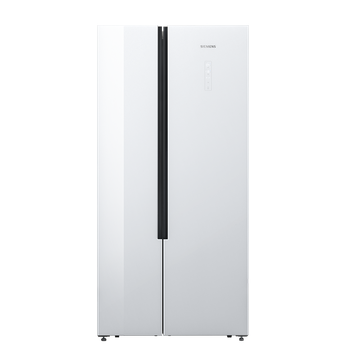 西门子(SIEMENS) 530升 变频风冷无霜对开门冰箱 玻璃面板 超薄大容量 简约设计 白色 KX52NS20TI
