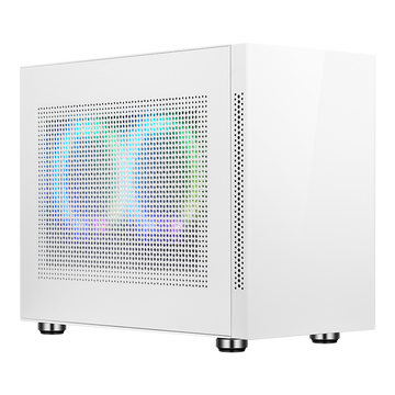 先马（SAMA）趣造I'm 白色 桌面游戏Mini小机箱 支持M-ATX或ITX主板、ATX电源、240水冷、竖装显卡/四面防尘