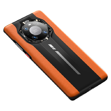 机乐堂 华为mate40pro手机壳 Mate 40 Pro秒变保时捷保护套 全包防摔硅胶商务超薄 活力橙