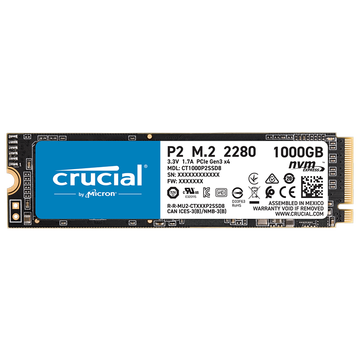 英睿达（Crucial）1TB SSD固态硬盘 M.2接口(NVMe协议) P2系列 美光原厂出品
