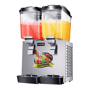 乐创（lecon）饮料机商用全自动多功能自助果汁机双缸双温喷淋 DN-325