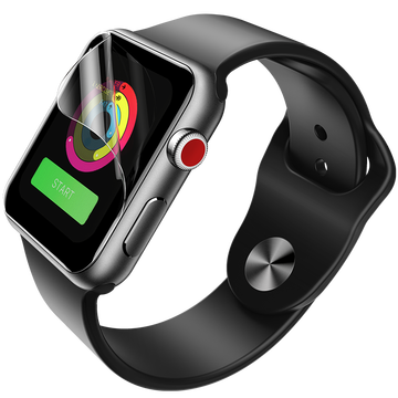 ROCK Apple Watch Series6/5/4/se代贴膜苹果手表水凝钢化软膜iWatch 【曲屏全透明】两片装-44mm
