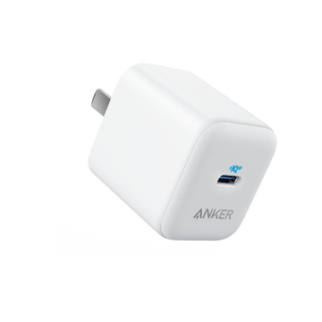 Anker PD20W快充充电器 便携可折叠充电头支持苹果安卓华为USB-C PIQ3.0快充插头 白色