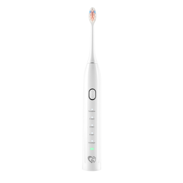 萌芽鼠电动牙刷智能声波震动充电式牙刷40天长续航带牙刷头*4 月光白+4刷头
