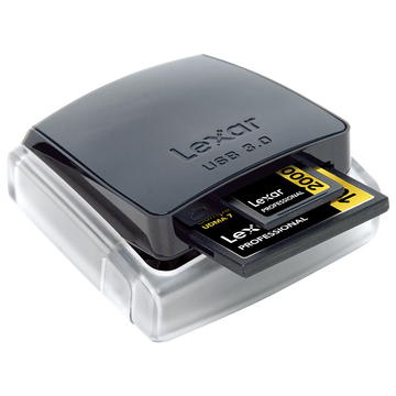 雷克沙（Lexar） USB3.0读卡器双卡槽SDXC/CF卡高速3.0读卡器