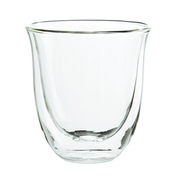 德龙 (DeLonghi) 玻璃杯 双层 咖啡杯 创意水杯 防烫大容量 简约风格 190ml*2
