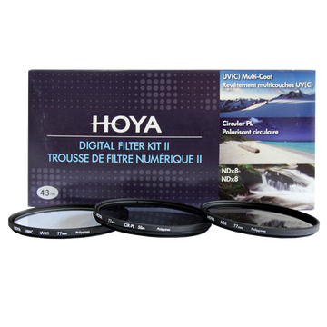 保谷（HOYA）uv镜 43mm 滤镜 偏振镜  NDX8减光镜  套装