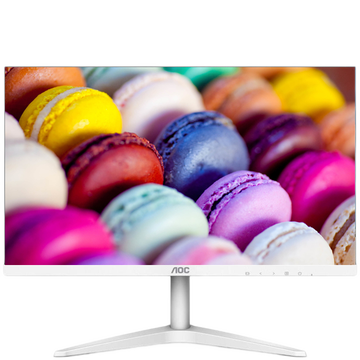 AOC电脑显示器 24英寸LED全高清HDMI接口 广视角显示屏 液晶屏幕 （白色）