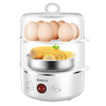 志高（CHIGO）煮蛋器蒸蛋器 家用迷你蛋羹X器蒸蛋机炖蛋器防干烧 双层210【配钢碗】