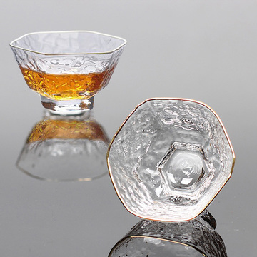 莺歌烧 创意茶道系列之茶杯 玻璃品茗杯 3个