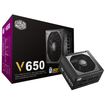 酷冷尊（CoolerMaster）额定650W V650电脑电源（80Plus金牌/全模组/全日系电容/质保五年/台式机电源）