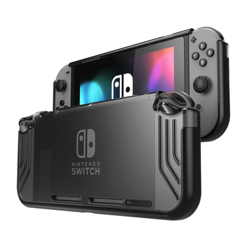 supcase Nintendo Switch 任天堂 NS游戏机保护套 保护壳硅胶国行版配件包收纳 【标准版】-荣耀黑-手柄不可抽出