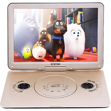 先科（SAST）FL-188 dvd播放机便携式 DVD影碟机cd机 老人唱戏看戏视频机 巧虎全格式DVD 17.8英寸（金色）