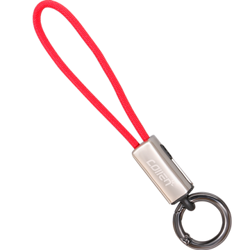 科邻(collen) 创意钥匙扣数据线适用于iPhonePro/type-c/USB-C多功能小挂饰 Type-C接口【红色】15cm