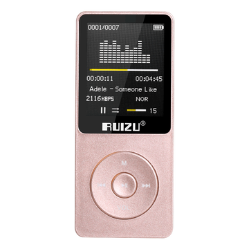 锐族（RUIZU）X02 8G 玫瑰金 运动MP3/MP4音乐播放器迷你学生随身听便携式电子书英语听力插卡录音笔
