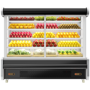 喜莱盛风幕柜水果保鲜柜商用立式超市酸奶冷藏展示柜喷雾麻辣烫点菜柜饮料柜直冷风冷2米3米冷风柜 2.5米-风冷外置机