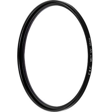 C&C MC UV镜55mm单反相机镜头保护滤镜 双面多层镀膜 适用索尼28-70镜头a7m3佳能18-150 m50尼康18-55 D5600