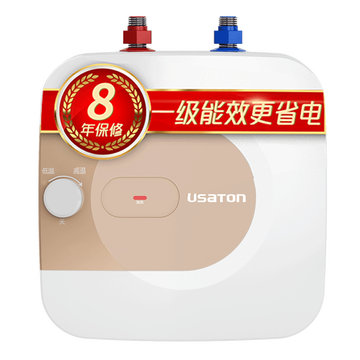 阿诗丹顿（USATON）一级能效 6.6升 小厨宝速热式 厨房储水式电热水器 KX66-6J15S 上出水