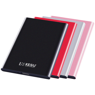 科硕（KESU）移动硬盘加密1t/2t/3t/4t/5t USB3.0高速手机存储 尊贵金属-太空灰+硬盘防震包 320G