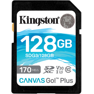 金士顿（Kingston）SD存储大卡 高速佳能相机单反微单内存卡  class10 U3 V30 170M/S SDG3/128G