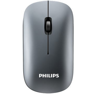 飞利浦（PHILIPS）无线鼠标可充电静音便携台式电脑办公商务苹果笔记本男女生惠普小米联想可用 经典黑（电池版）