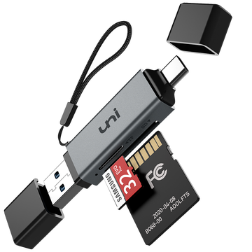uni USB-C3.0高速SD/TF多功能读卡器OTG安卓Type-C手机单反相机记录仪存储内存卡 SD/TF二合一
