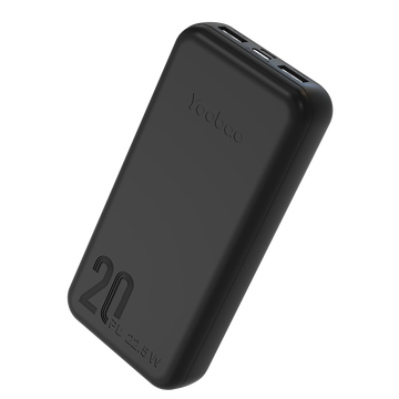 羽博（Yoobao）充电宝20000毫安时大容量22.5W双向快充移动电源苹果华为手机通用 便携式超级快充【金刚黑】