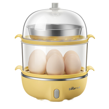 小熊（Bear）煮蛋器迷你自动断电多功能煮鸡蛋X器蒸鸡蛋羹煮蛋机锅不锈钢蒸蛋器大容量早餐X器 ZDQ-B14W5双层蒸煮-可煮14个蛋