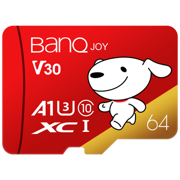【JOY联名款】banq 64GB TF（MicroSD）存储卡 U3 C10 A1 高速畅销款 读速100MB/s 行车记录仪监控内存卡